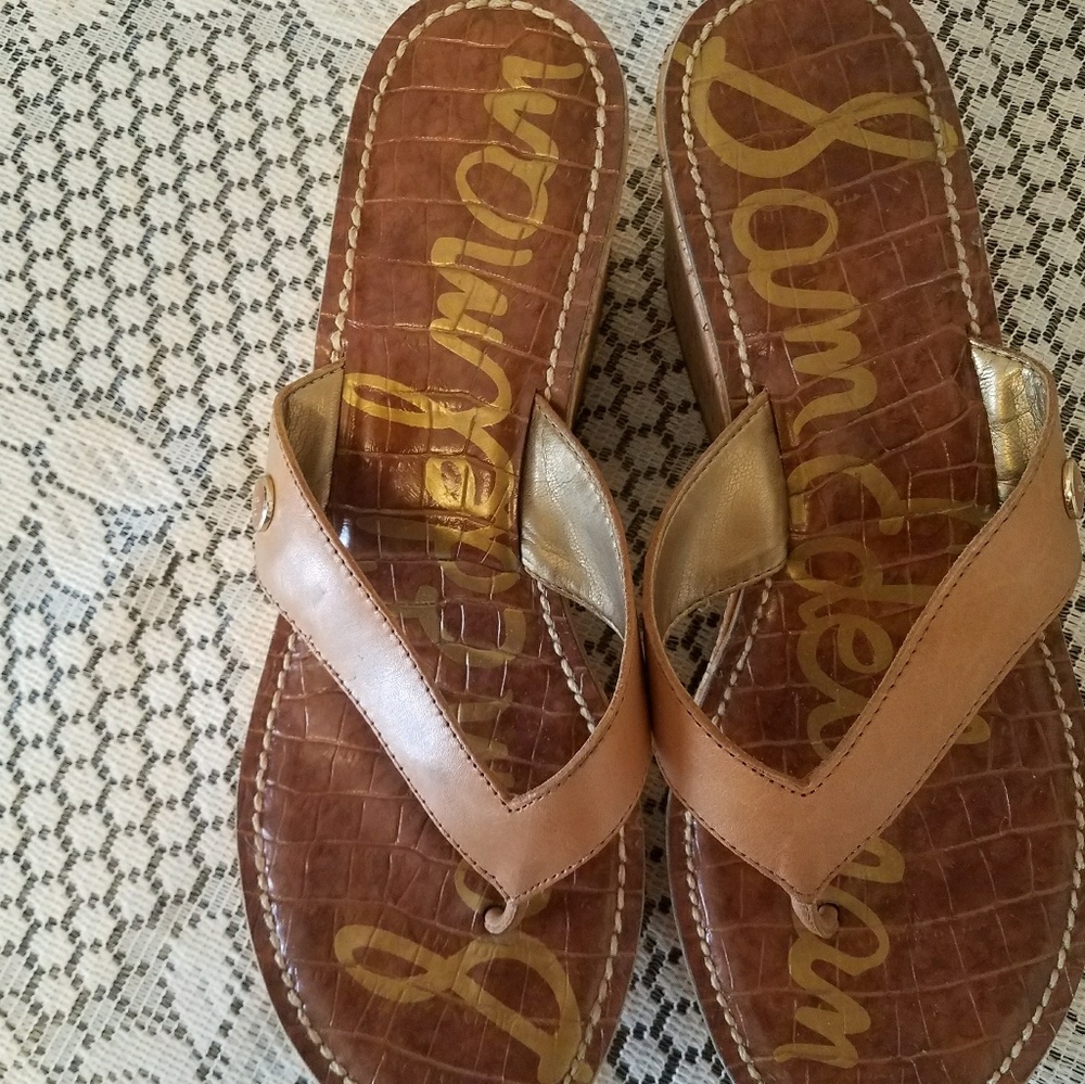 🔴Sam Edelman Leather Platform wedges 8M